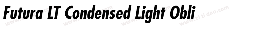 Futura LT Condensed Light Oblique字体转换